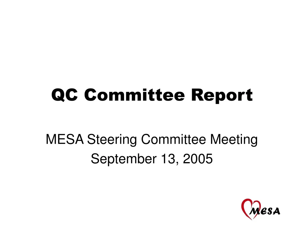 qc committee report