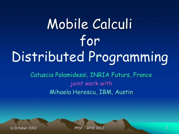 Mobile Calculi