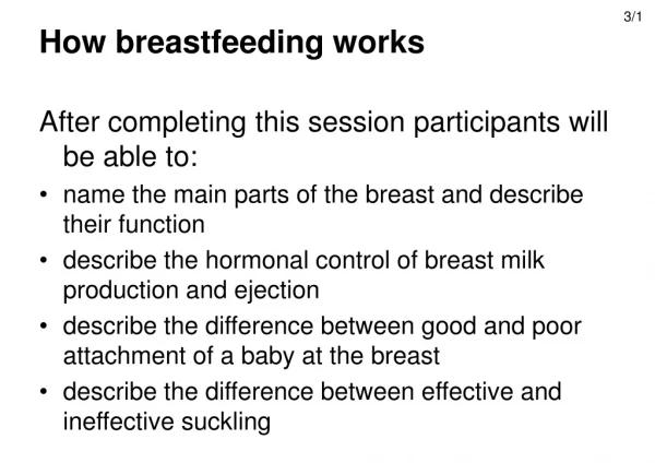 How breastfeeding works