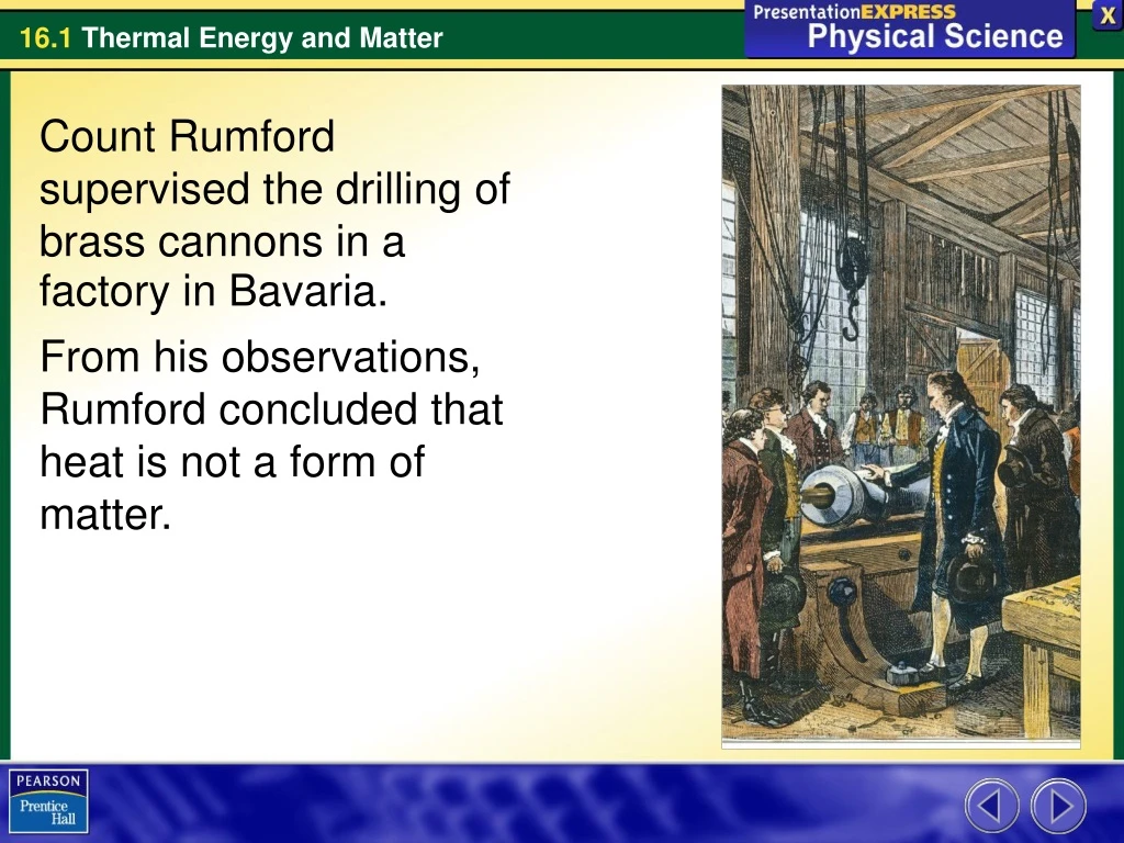 count rumford supervised the drilling of brass