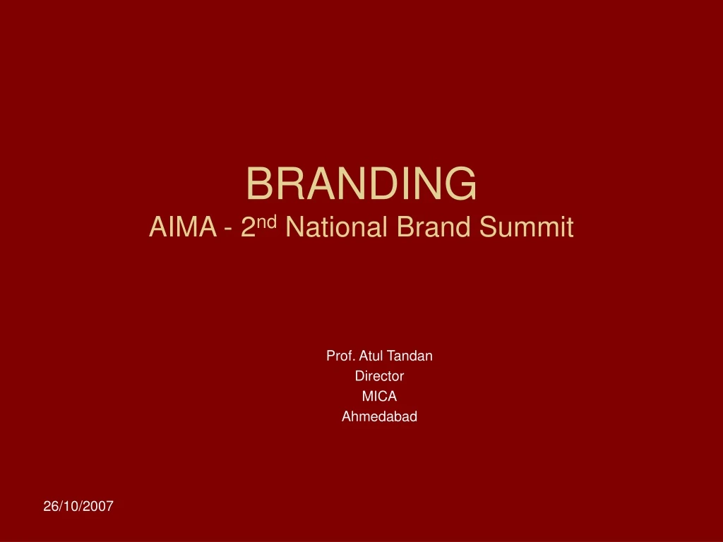 branding aima 2 nd national brand summit