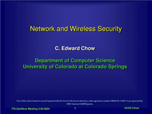 Network and Wireless Security