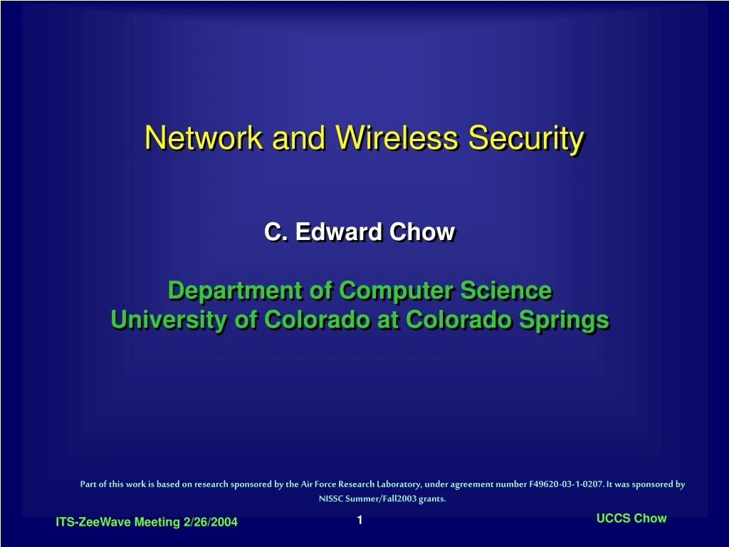 network and wireless security