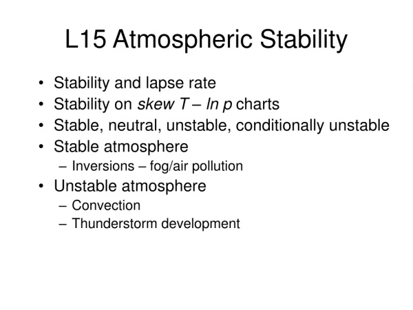 L15 Atmospheric Stability