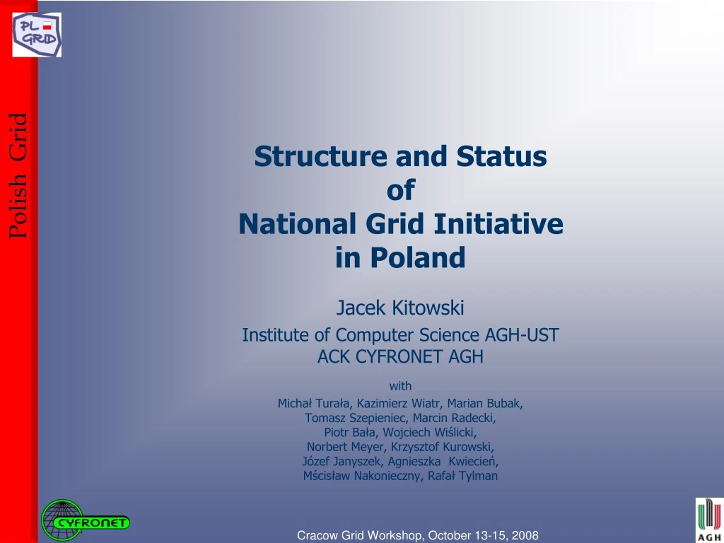 structure and status of national grid initiative in poland