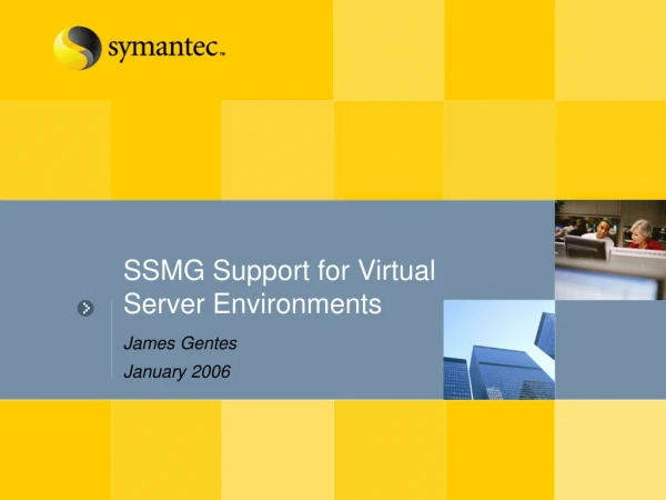 SSMG Support for Virtual Server Environments