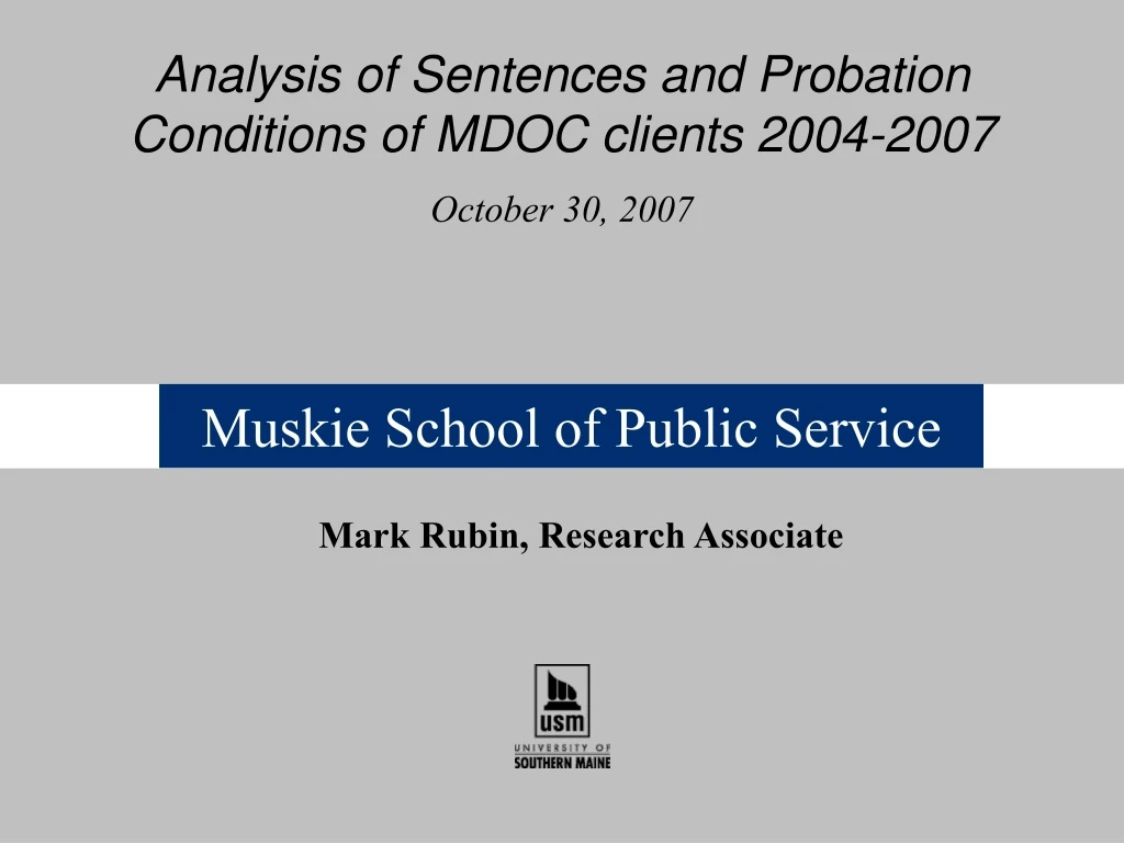 analysis of sentences and probation conditions