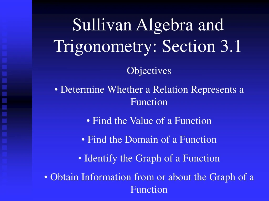 sullivan algebra and trigonometry section 3 1