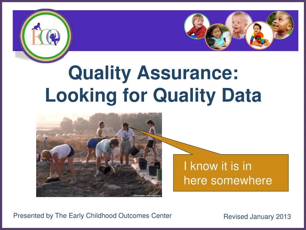 quality assurance looking for quality data