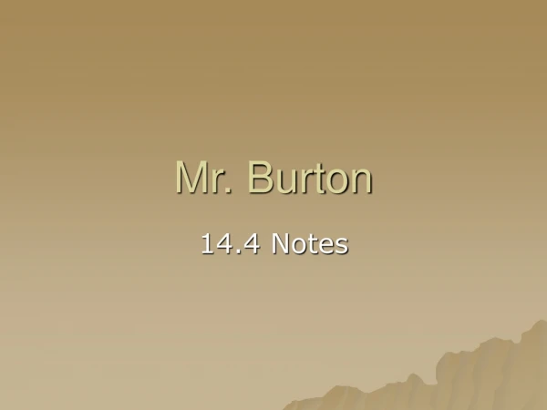 Mr. Burton