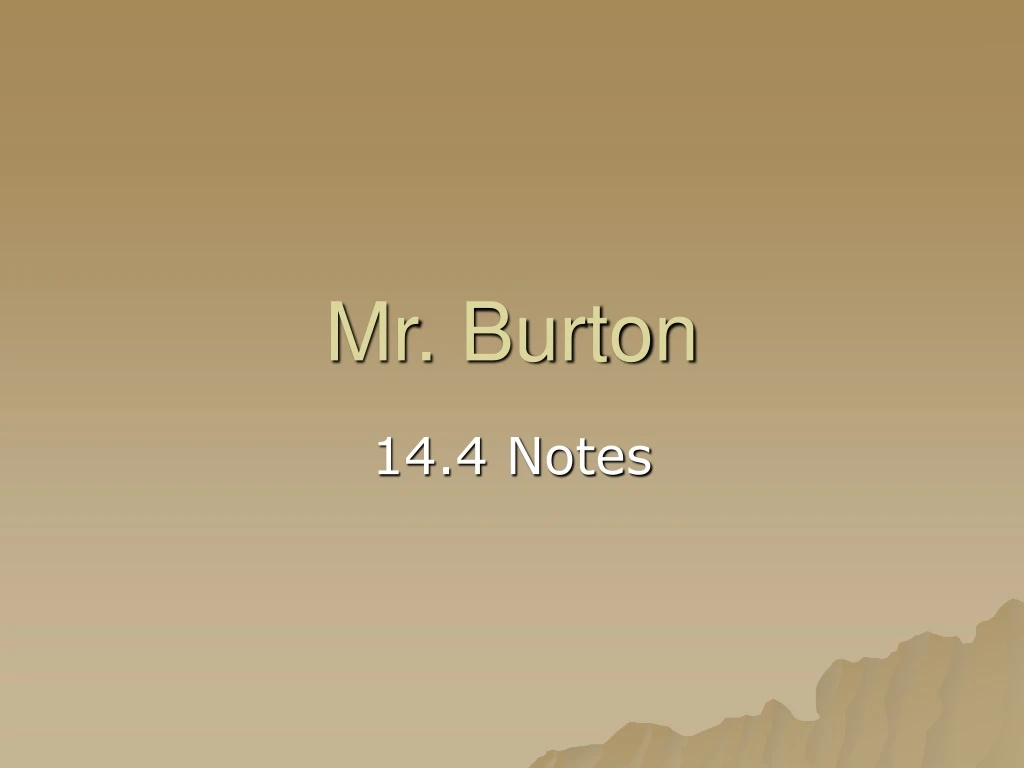 mr burton