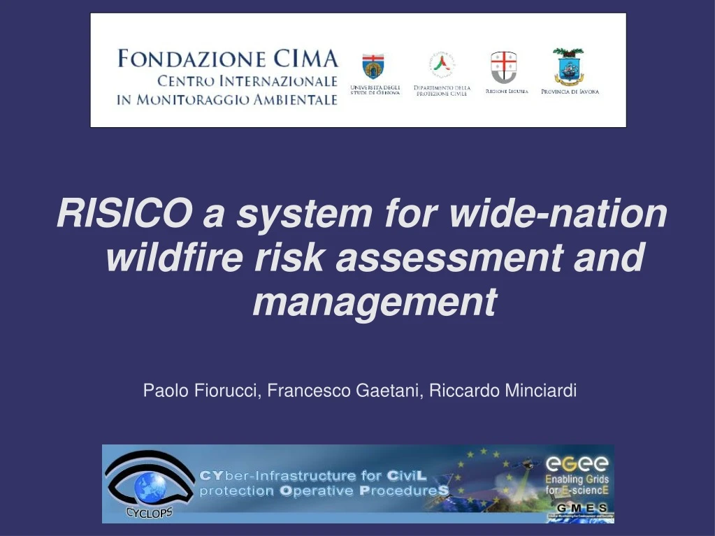 risico a system for wide nation wildfire risk assessment and management