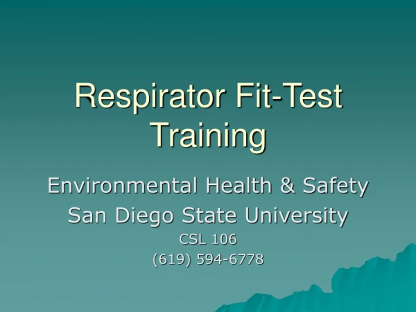 Respirator Fit-Test Training
