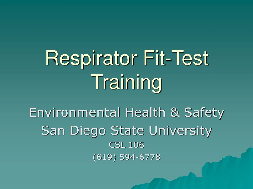 respirator fit test training