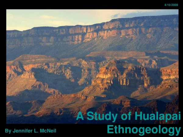 A Study of Hualapai Ethnogeology