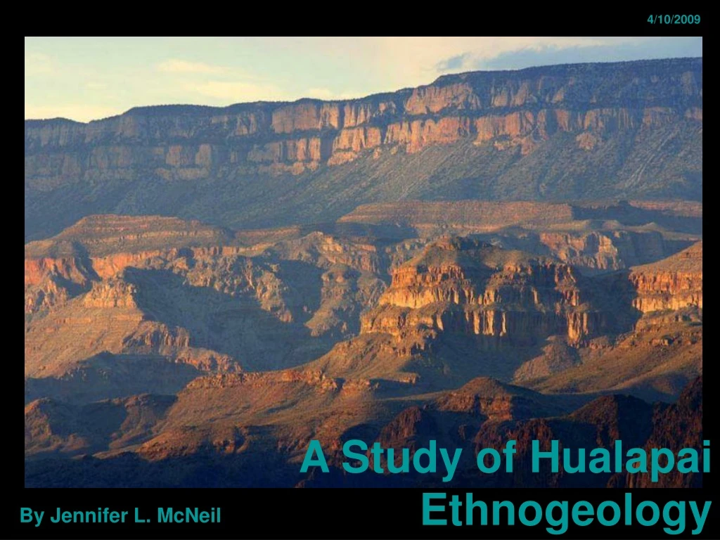 a study of hualapai ethnogeology