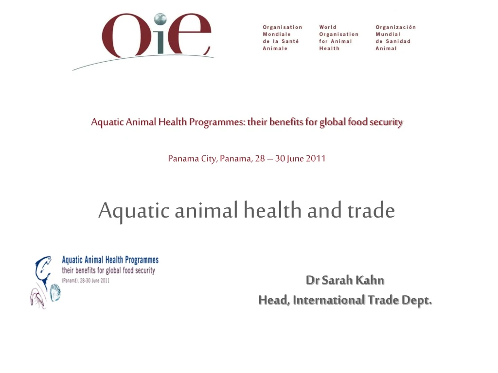 aquatic animal health and trade