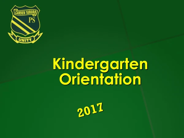 Kindergarten Orientation