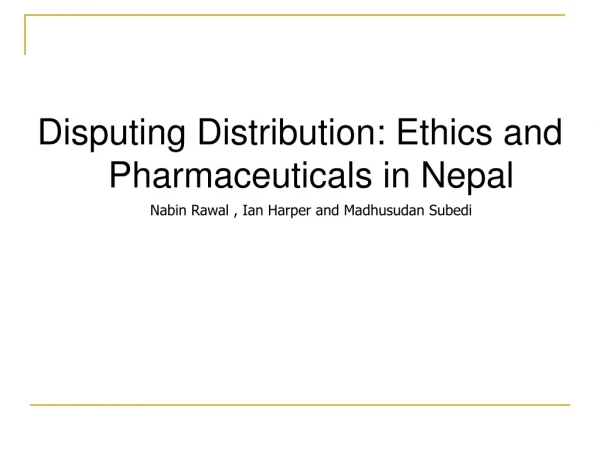Pharmaceutical Industry in Nepal
