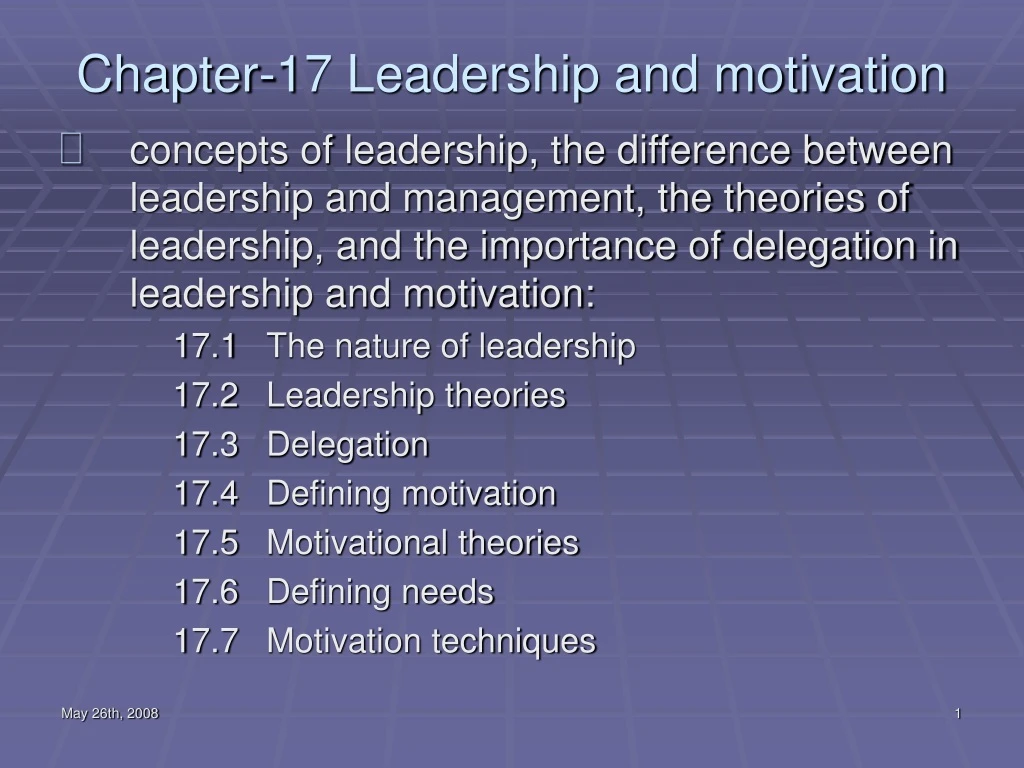 chapter 17 leadership and motivation