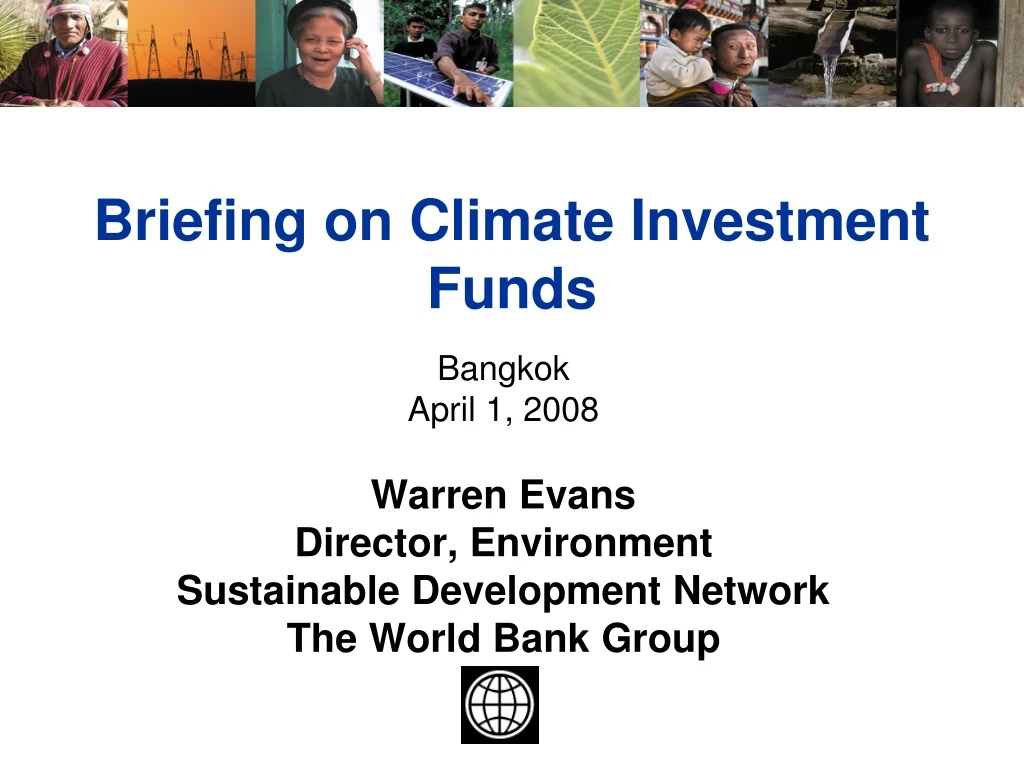 briefing on climate investment funds