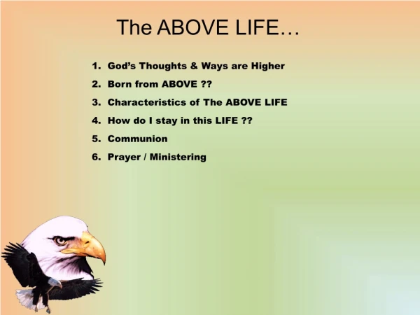 The ABOVE LIFE…