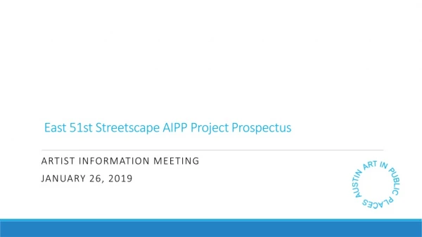 East 51st Streetscape AIPP Project  Prospectus