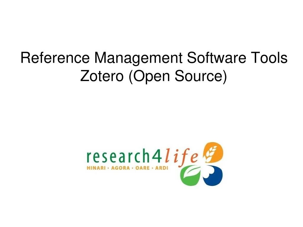reference management software tools zotero open source
