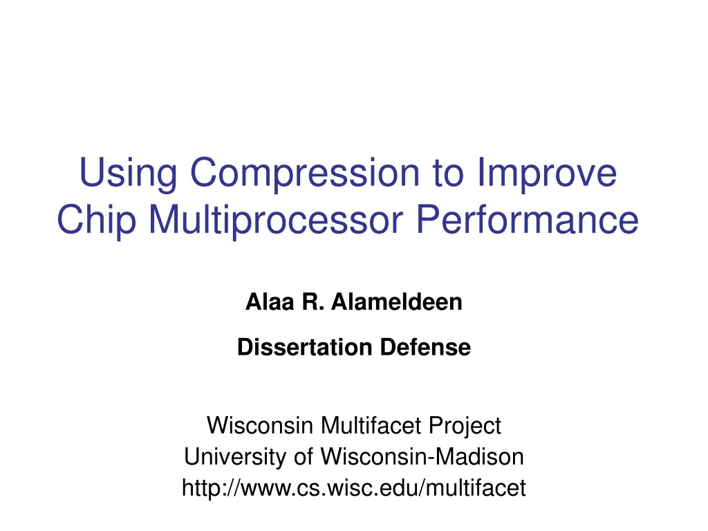 using compression to improve chip multiprocessor performance