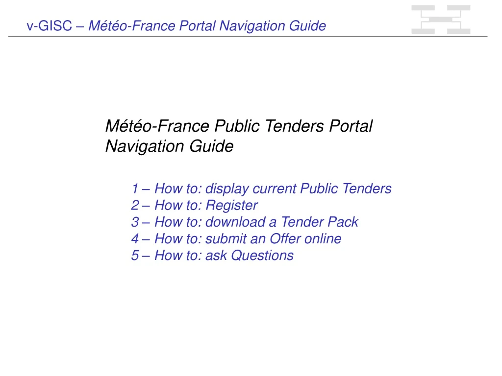 v gisc m t o france portal navigation guide