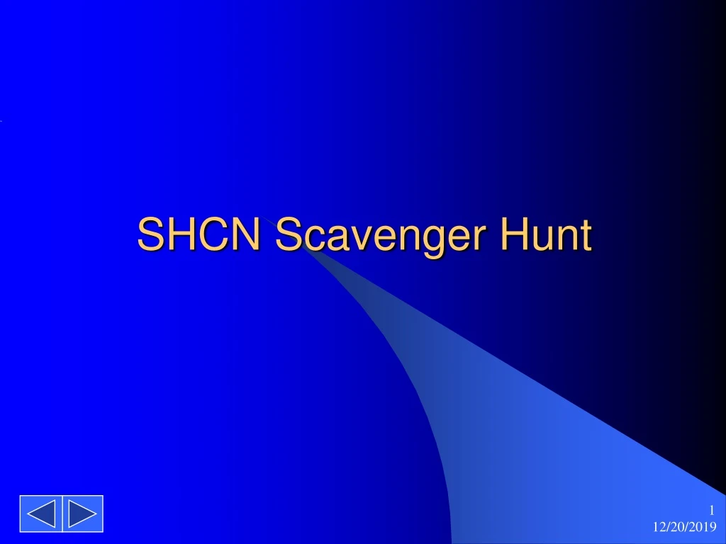 shcn scavenger hunt