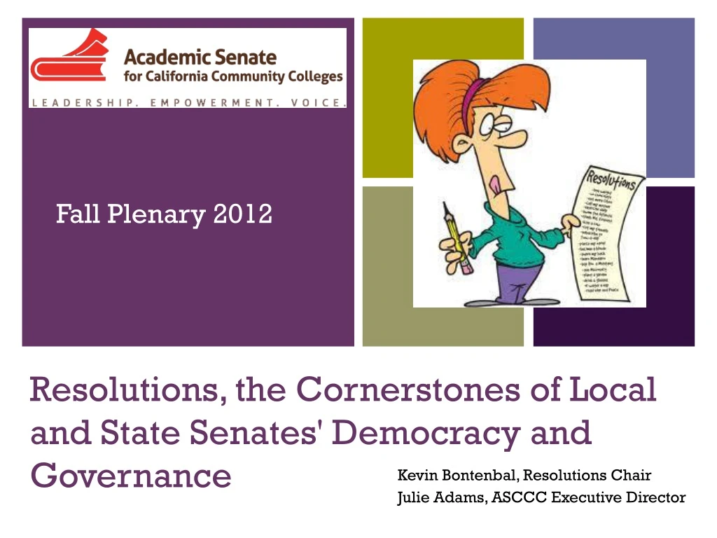 resolutions the cornerstones of local and state senates democracy and governance