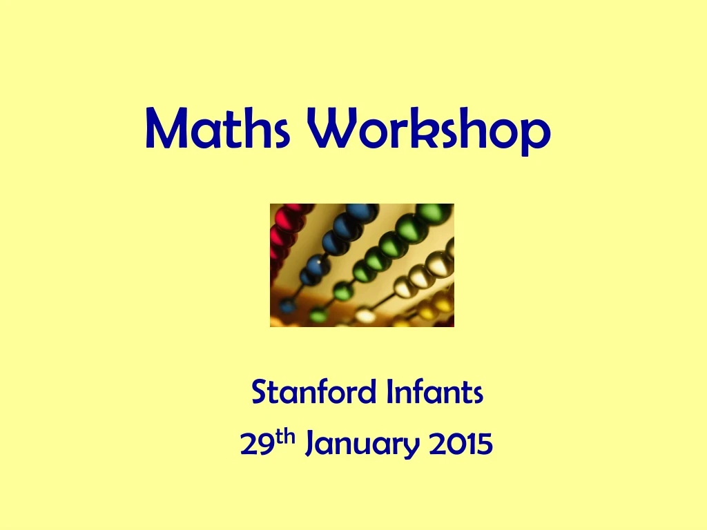 maths workshop