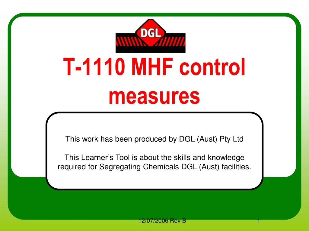t 1110 mhf control measures