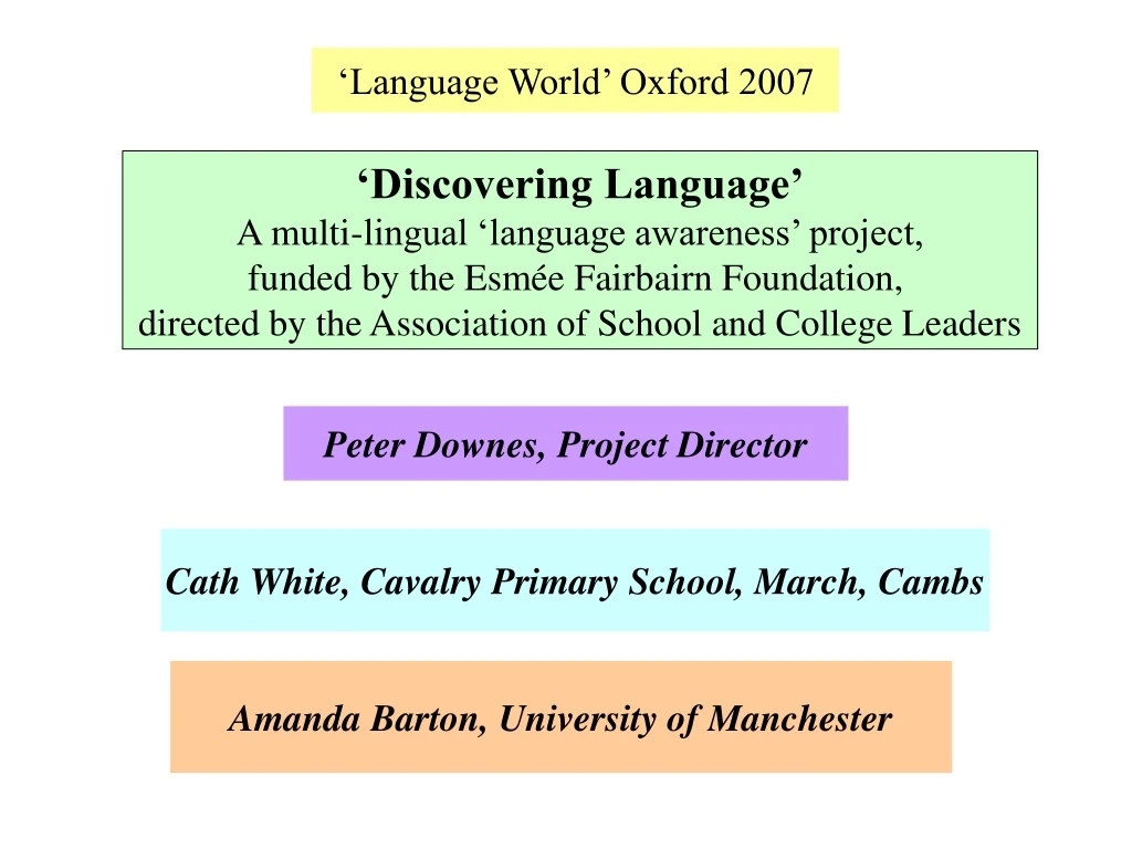 language world oxford 2007