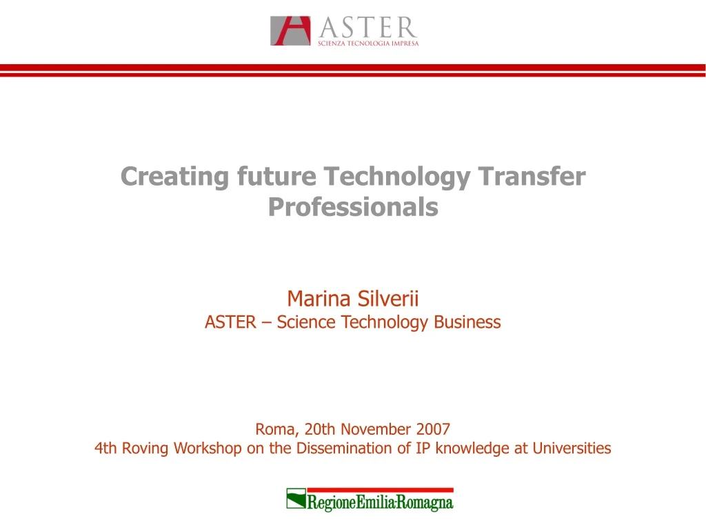 creating future technology transfer professionals