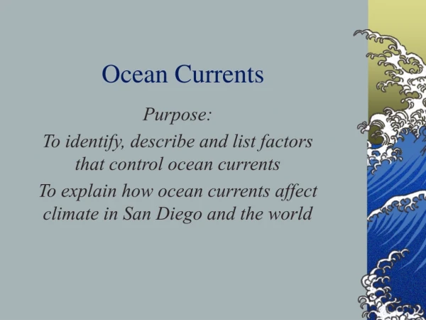 Ocean Currents