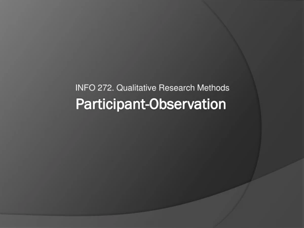 Participant-Observation