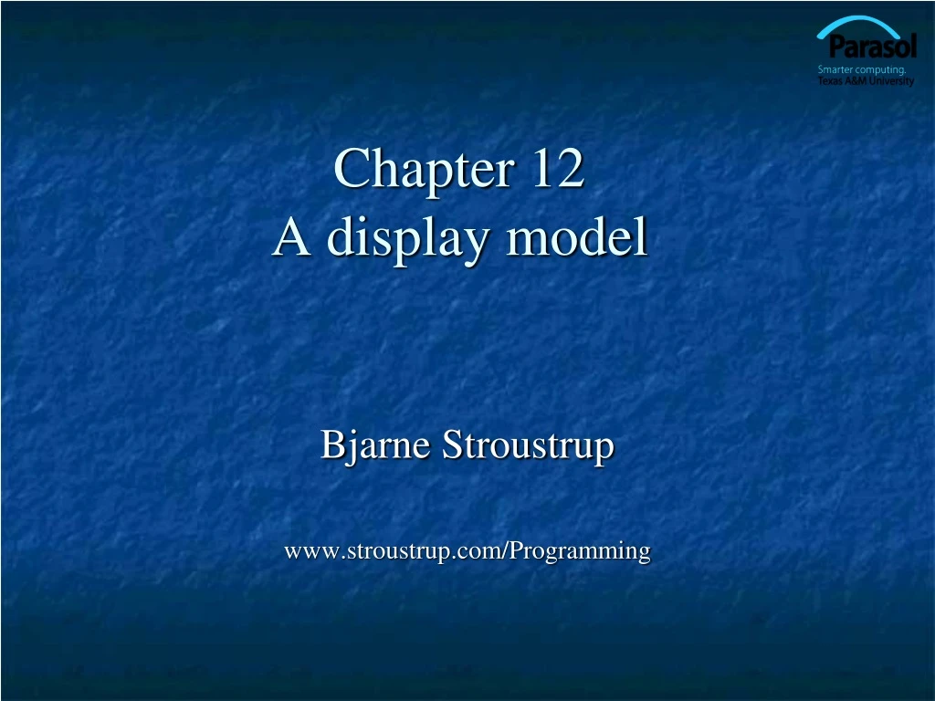 chapter 12 a display model