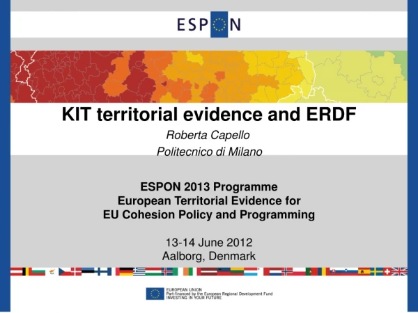 KIT territorial evidence and ERDF Roberta Capello  Politecnico di Milano