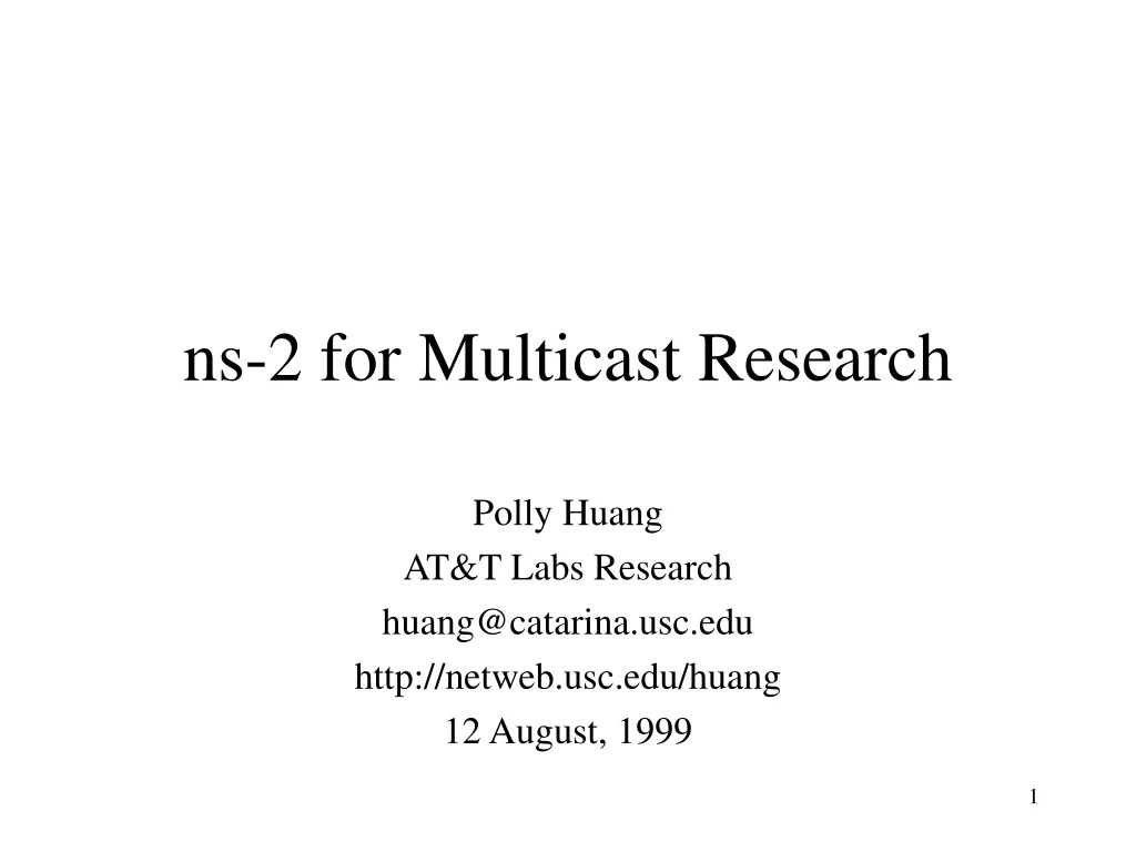 ns 2 for multicast research