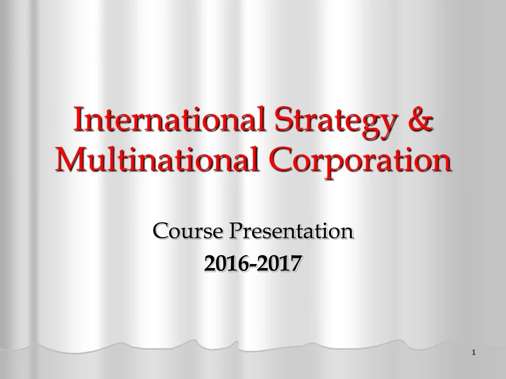 international strategy multinational corporation