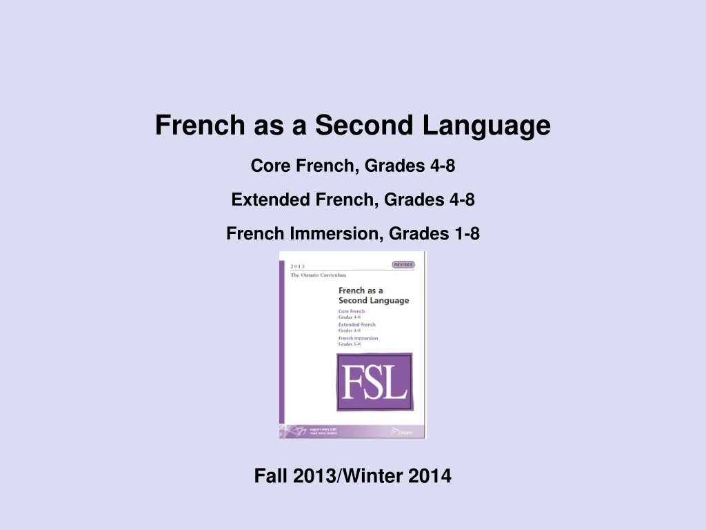 french as a second language core french grades