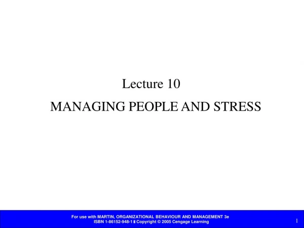 MANAGING PEOPLE AND STRESS