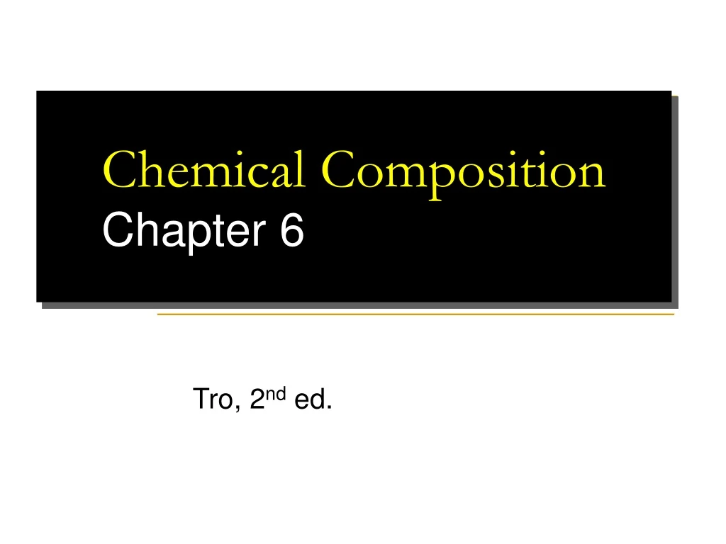 chemical composition chapter 6