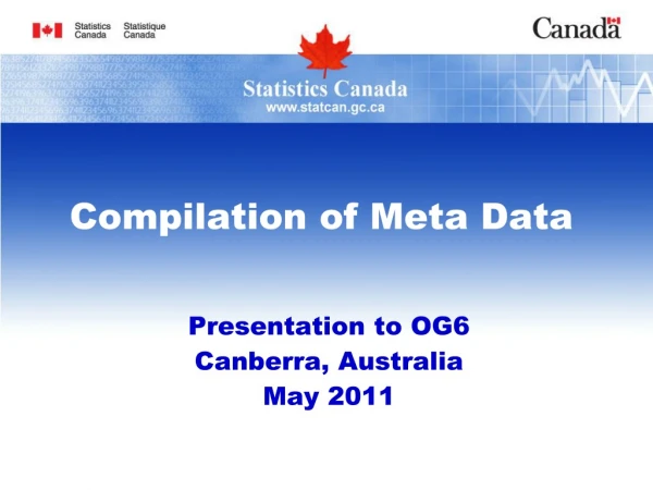 Compilation of Meta Data
