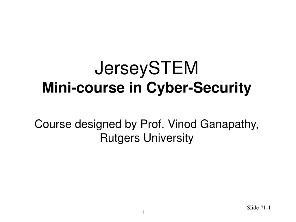 jerseystem mini course in cyber security course