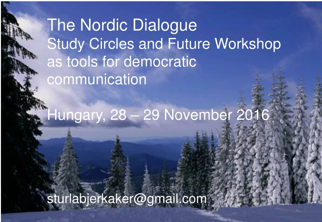 the nordic dialogue study circles and future