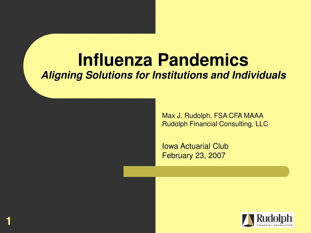 influenza pandemics aligning solutions for institutions and individuals