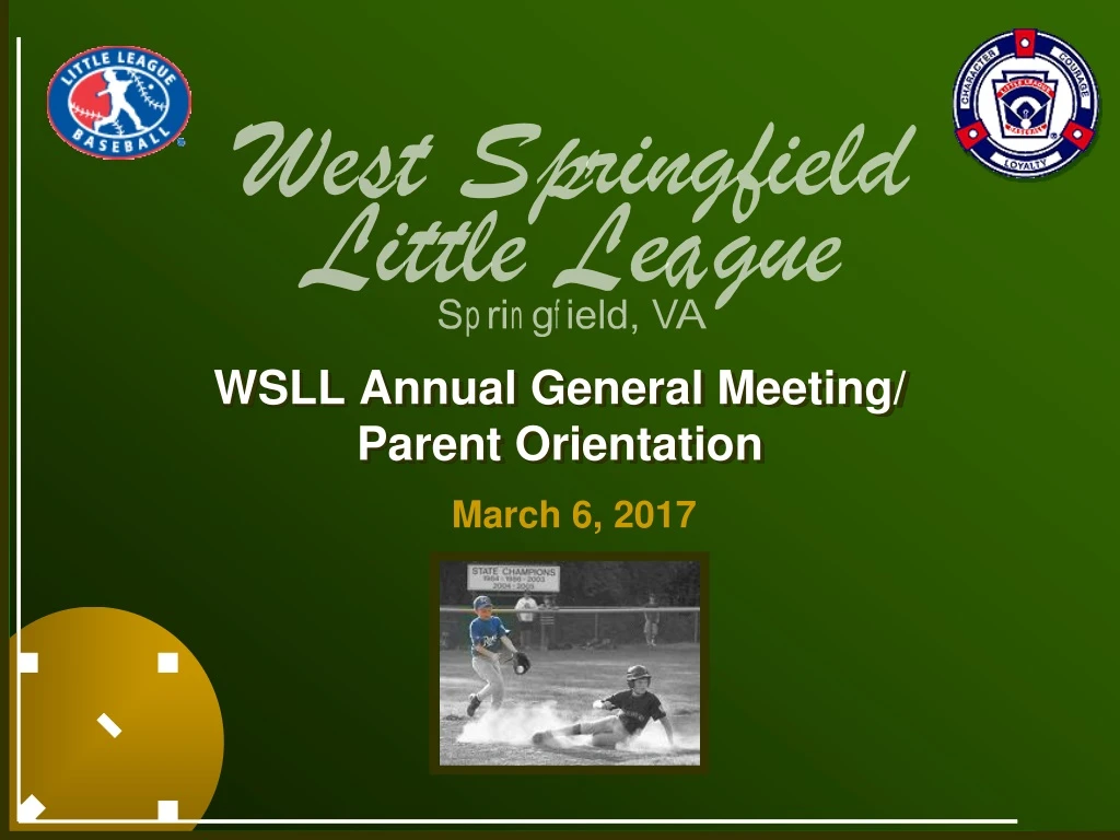 wsll annual general meeting parent orientation